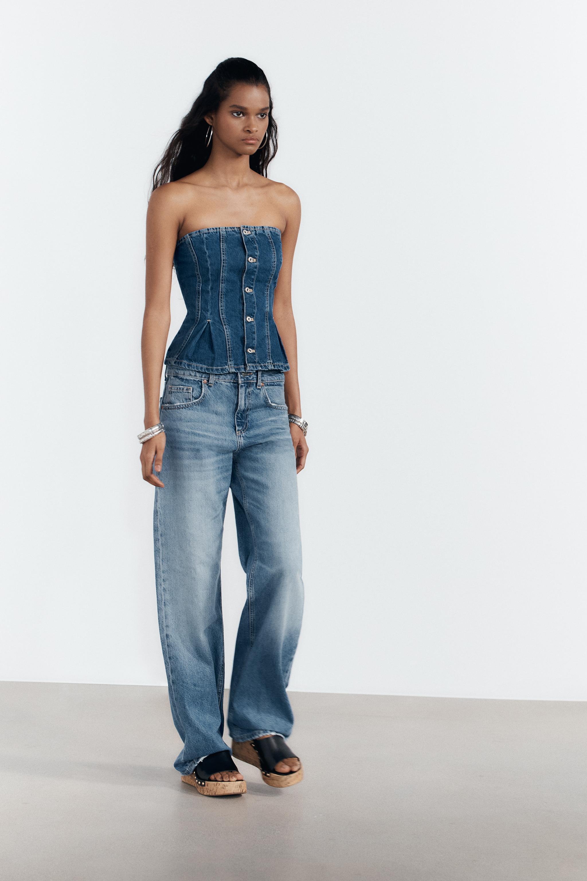 JEAN TRF WIDE LEG TAILLE NORMALE